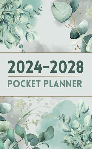 2024-2028 Pocket Planner: 5 Year Monthly Diary from January 2024 through December 2028 | 60 Months Schedule Organizer for Purse With Floral Design | Small size