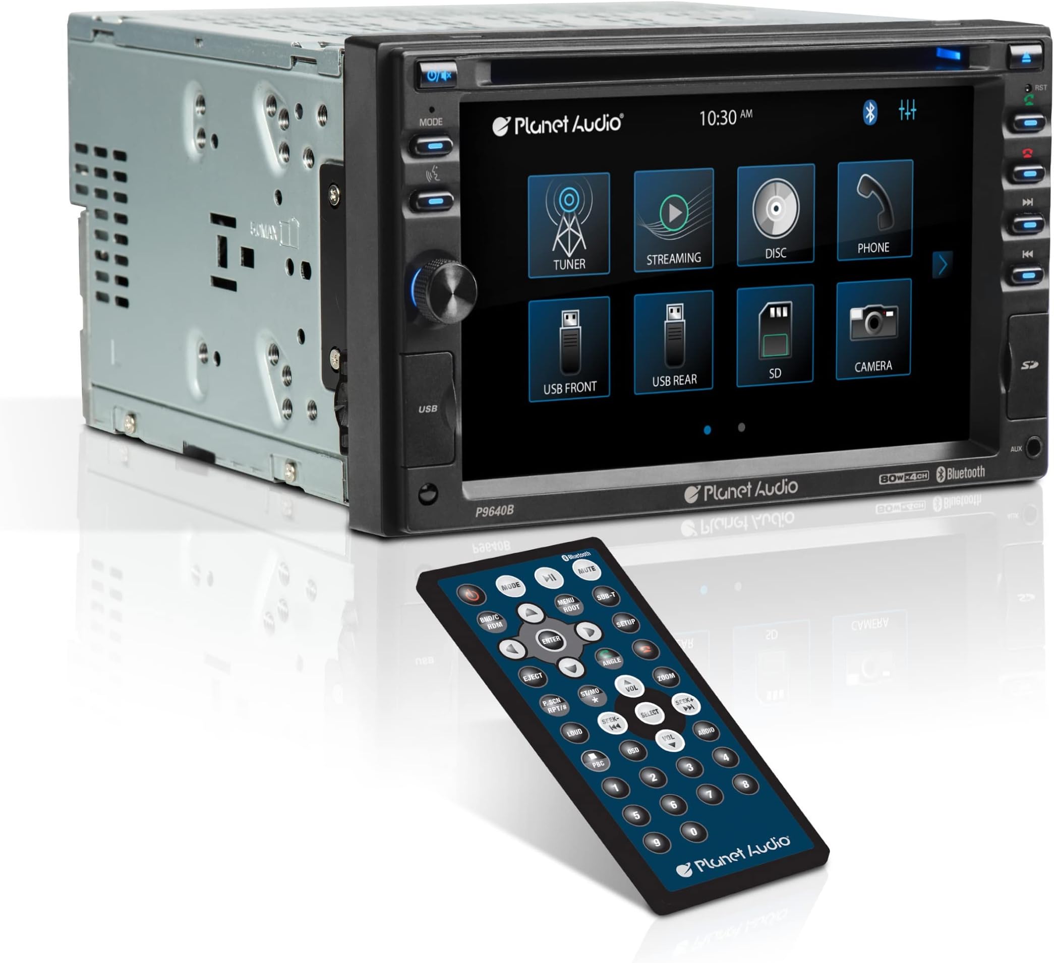 Planet Audio P9640B Car Audio Stereo System - 6.2 Inch Double Din, LCD Touchscreen, Bluetooth Audio and Hands-Free Calling, CD Player, DVD, USB, SD, AUX in, AM/FM Radio Receiver