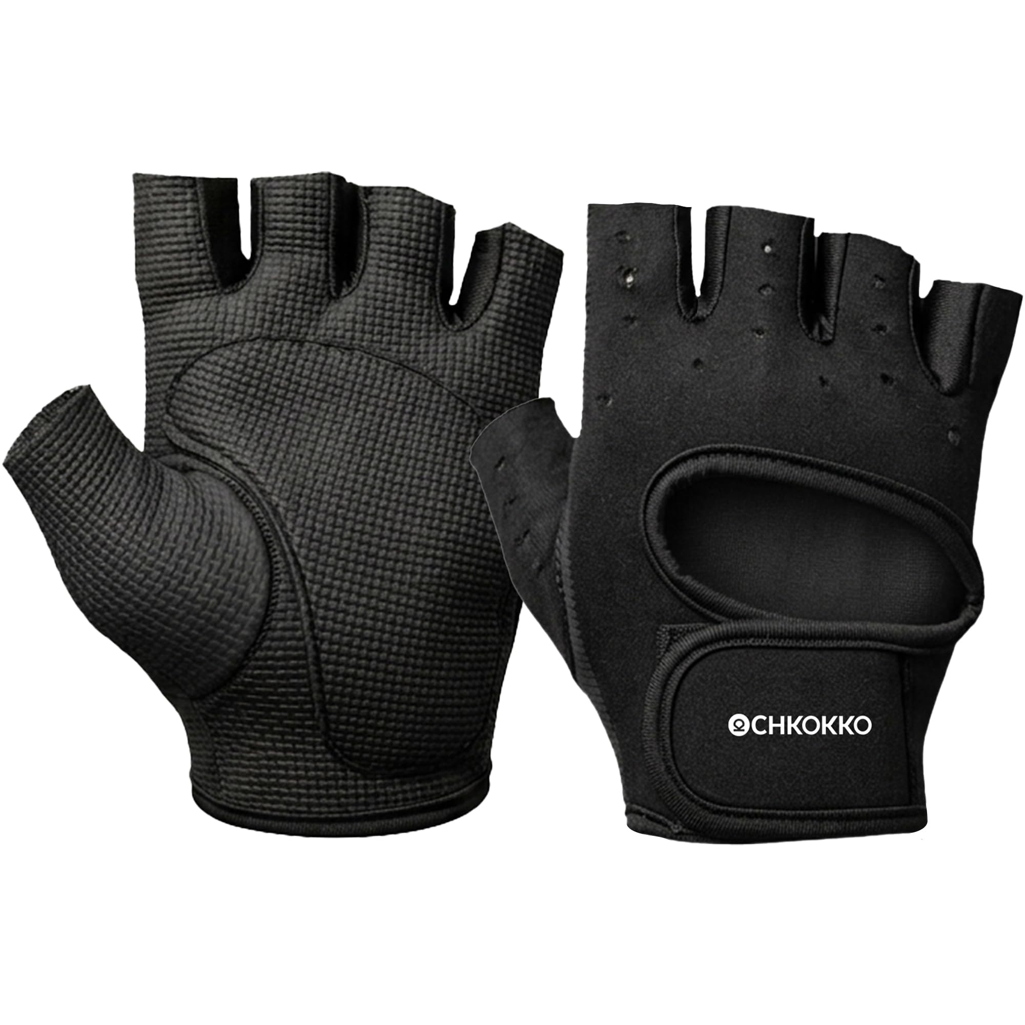 CHKOKKO Fitness Glove for Gym with Wrist Support | Premium Neoprene Workout Gloves for Men & Women | Breathable Training Gloves | Enhanced Grip | Flexible Support for Weightlifting, Fitness & Exercise-image-38