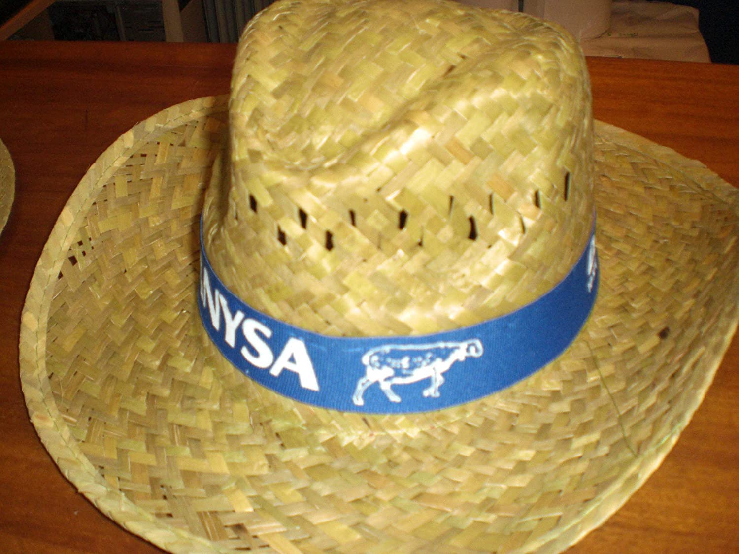 Pack de Sombreros de paja personalizados - Sombrero de paja verde con cinta personalizada para fiestas, eventos deportivos y culturales, romerías. (Pack 100 unidades)