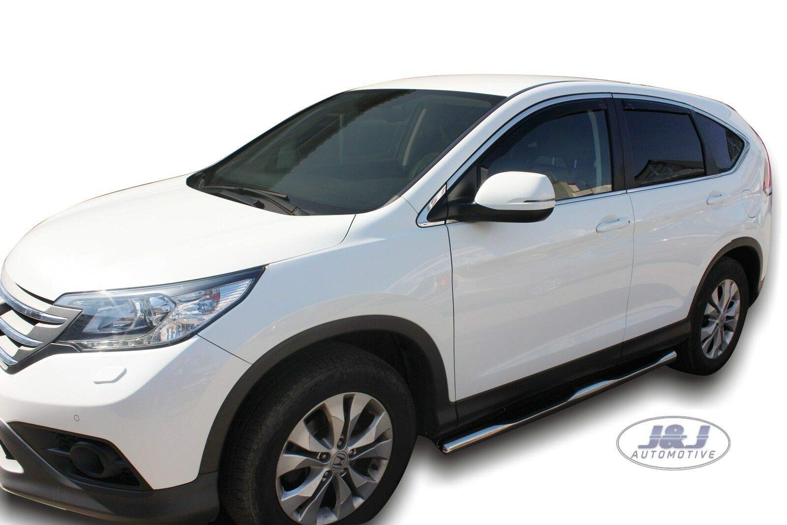 J&J AUTOMOTIVE Deflettori d'Aria per Honda CR-V 4 2012-2016, Set da 4 Pezzi, Nero Fumé Oscurato Heko