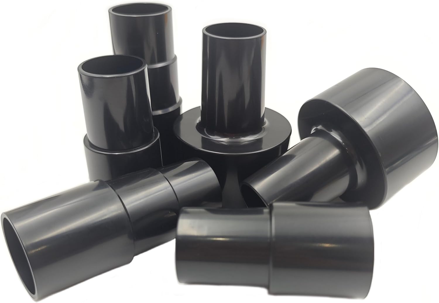 Plastic Vacuum Converter Reducer Attachments Fits Vacuum Cleaner， 1-3/8" to 1-1/4", 2-1/2" to 1-1/4", 1-1/4" to 1-3/8" to 1-1/2"（6 Pieces）