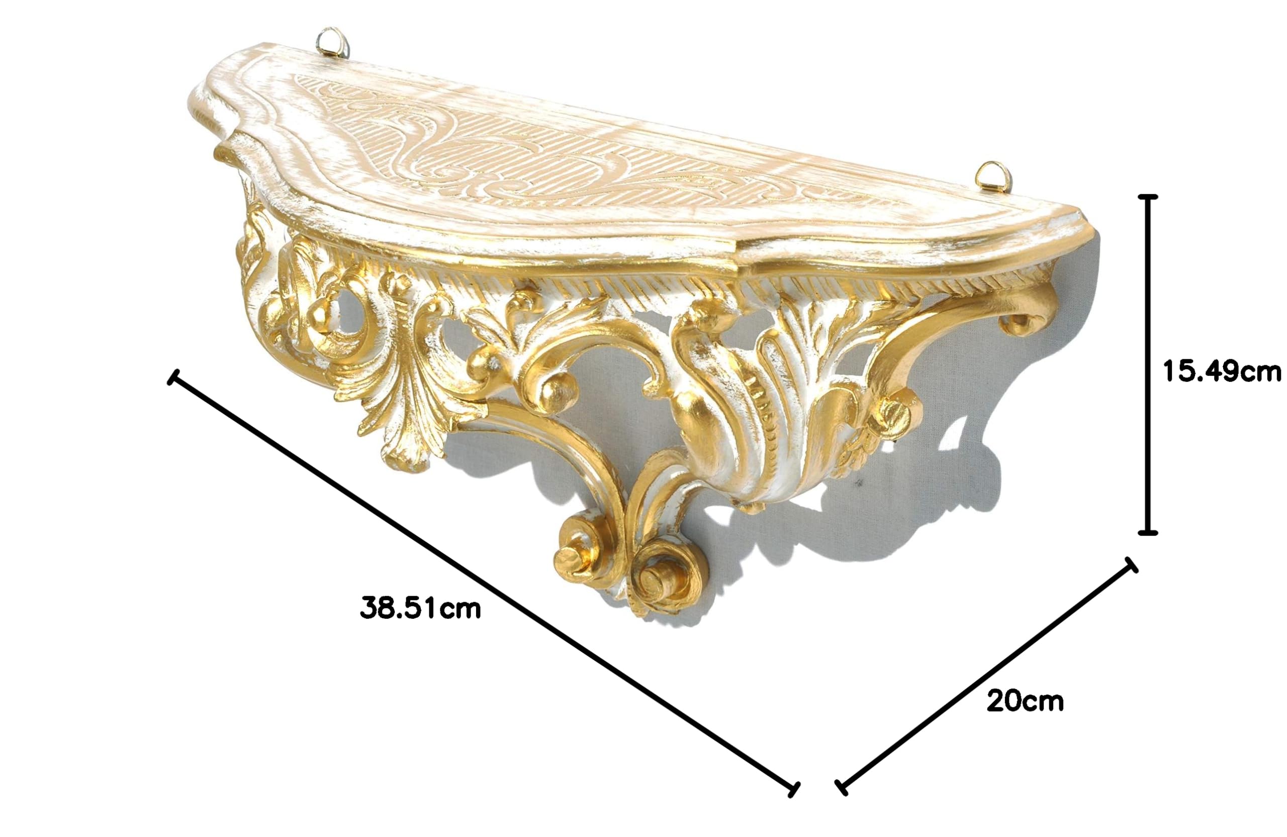 Casa Padrino Console Murale Baroque En Résine Or 35,8 X 16 X H. 20 Cm