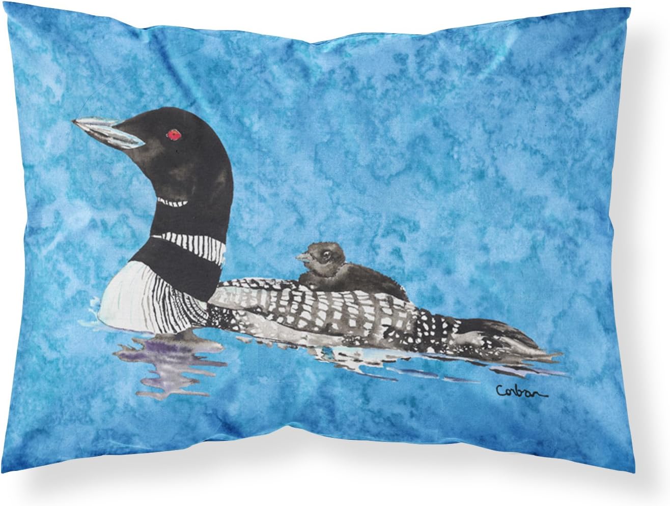 Caroline's Treasures 8718PILLOWCASE Momma and Baby Loon Fabric Standard Pillowcase Lightweight Super Soft Easy Care Decorative Artwork Pillowcase, Standard