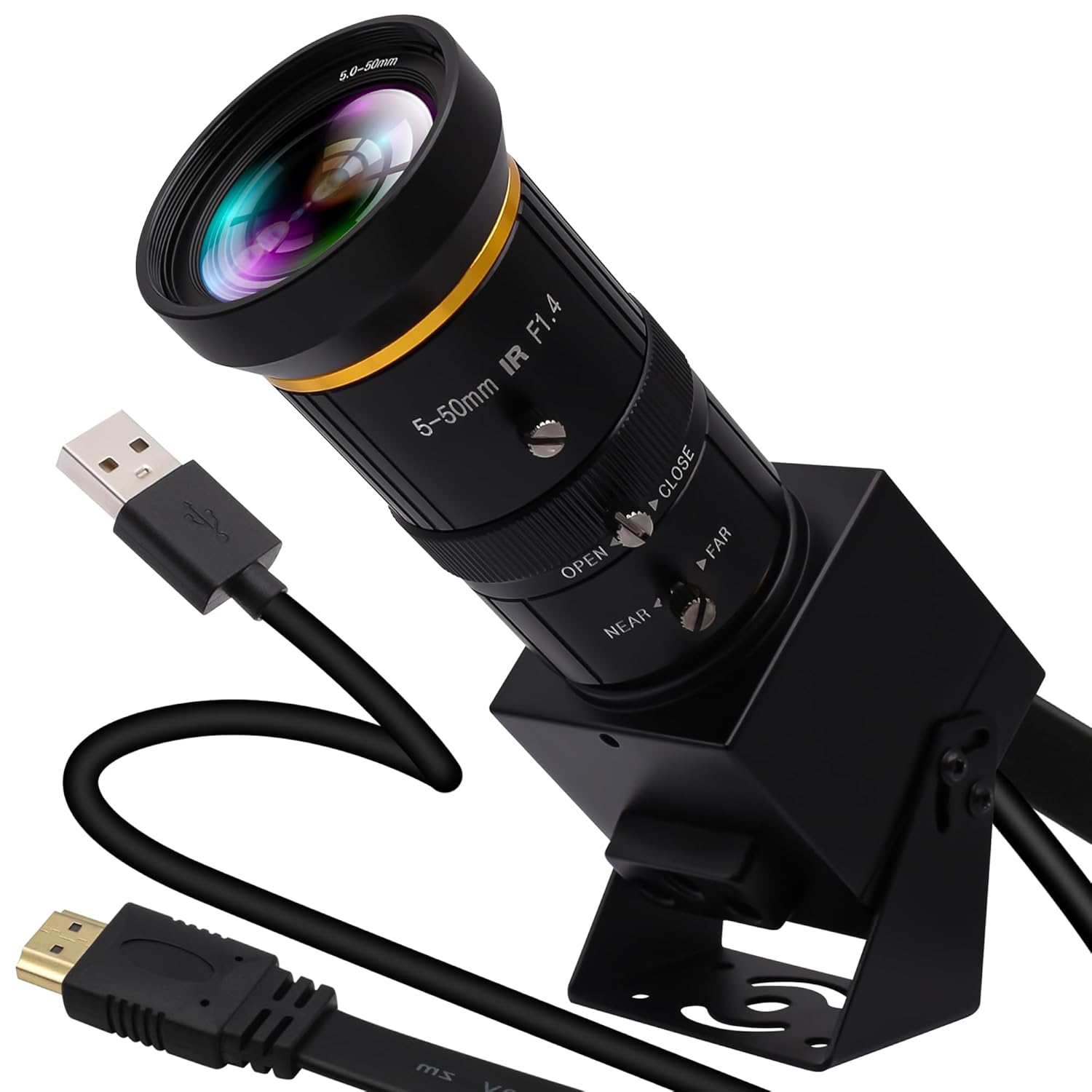 HDMI USB Webcam 4K Camera Simultaneous Output Video Conference Camera H.265 10X Optical Zoom Lens Close up USB Computer Web Camers for Webcast Industrial Inspection Education Training Camera