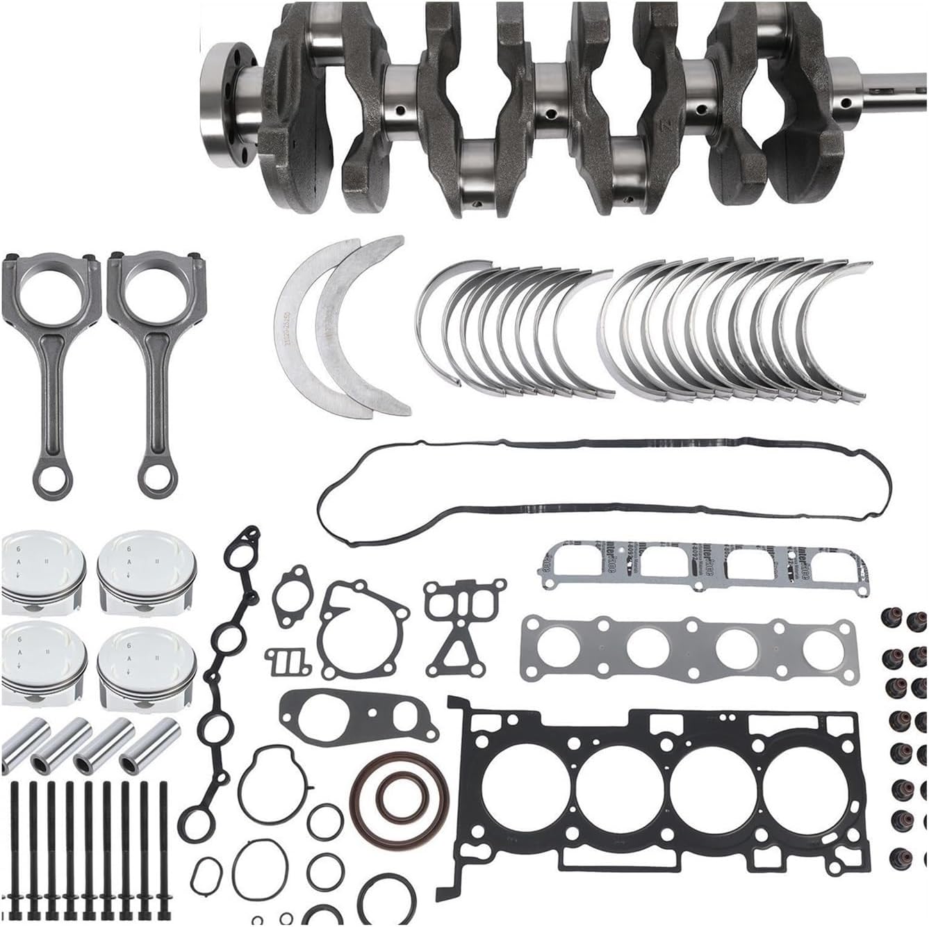 1Set G4KG Engine Pistons Ring Crankshaft Connecting Rod Rebuild Kit Compatible With HYUNDAI ILOAD IMAX 2.4L Car Accessories Part Replacement