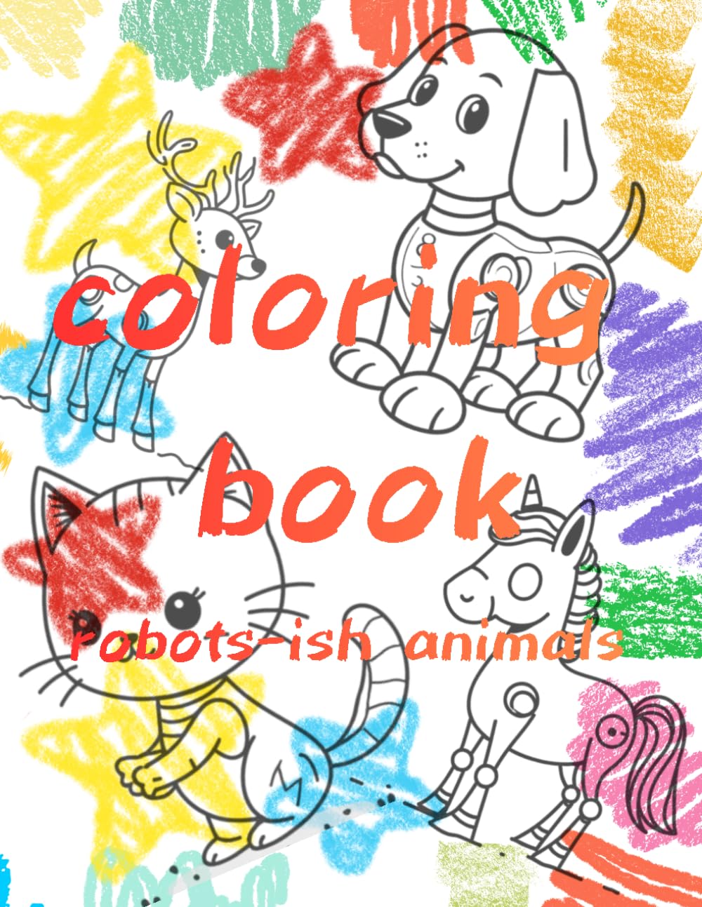 coloring book: robots-ish animals