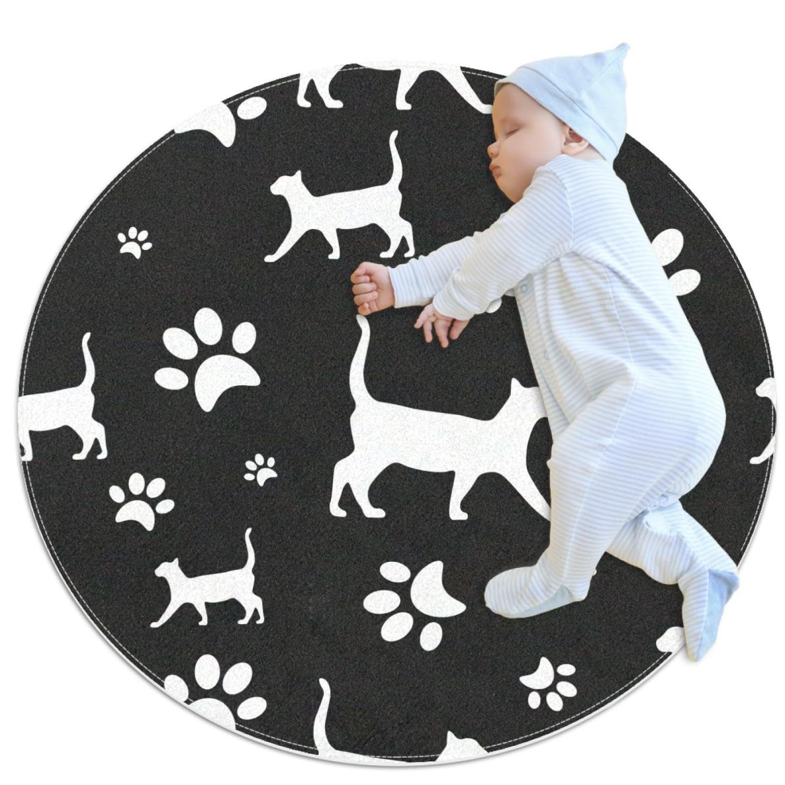 Tapis de salle de bain chat blanc motif camomille de haute qualité textile