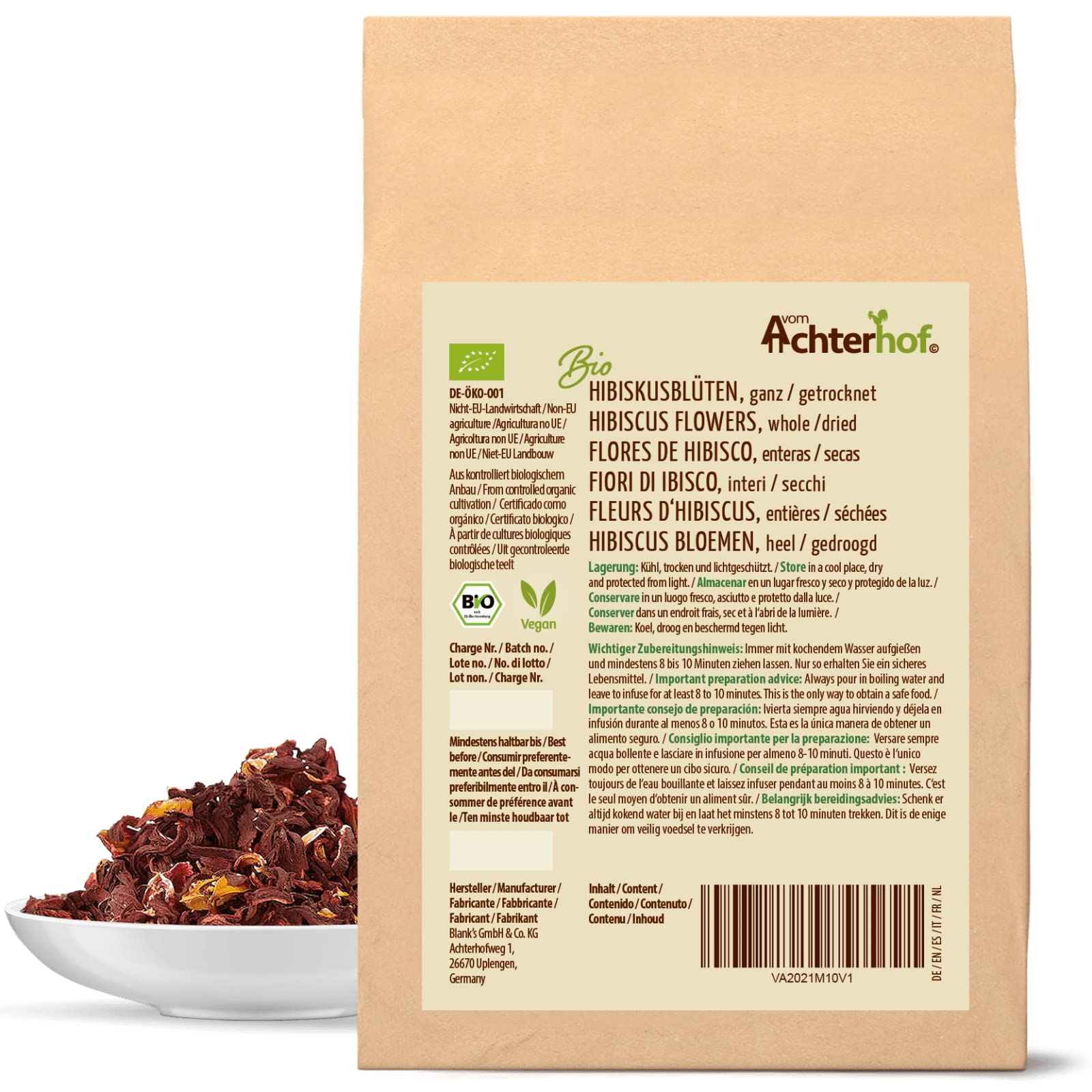 Orgánicas Flores de Hibisco Secas Enteras 1000g Té de Hibisco Aromático