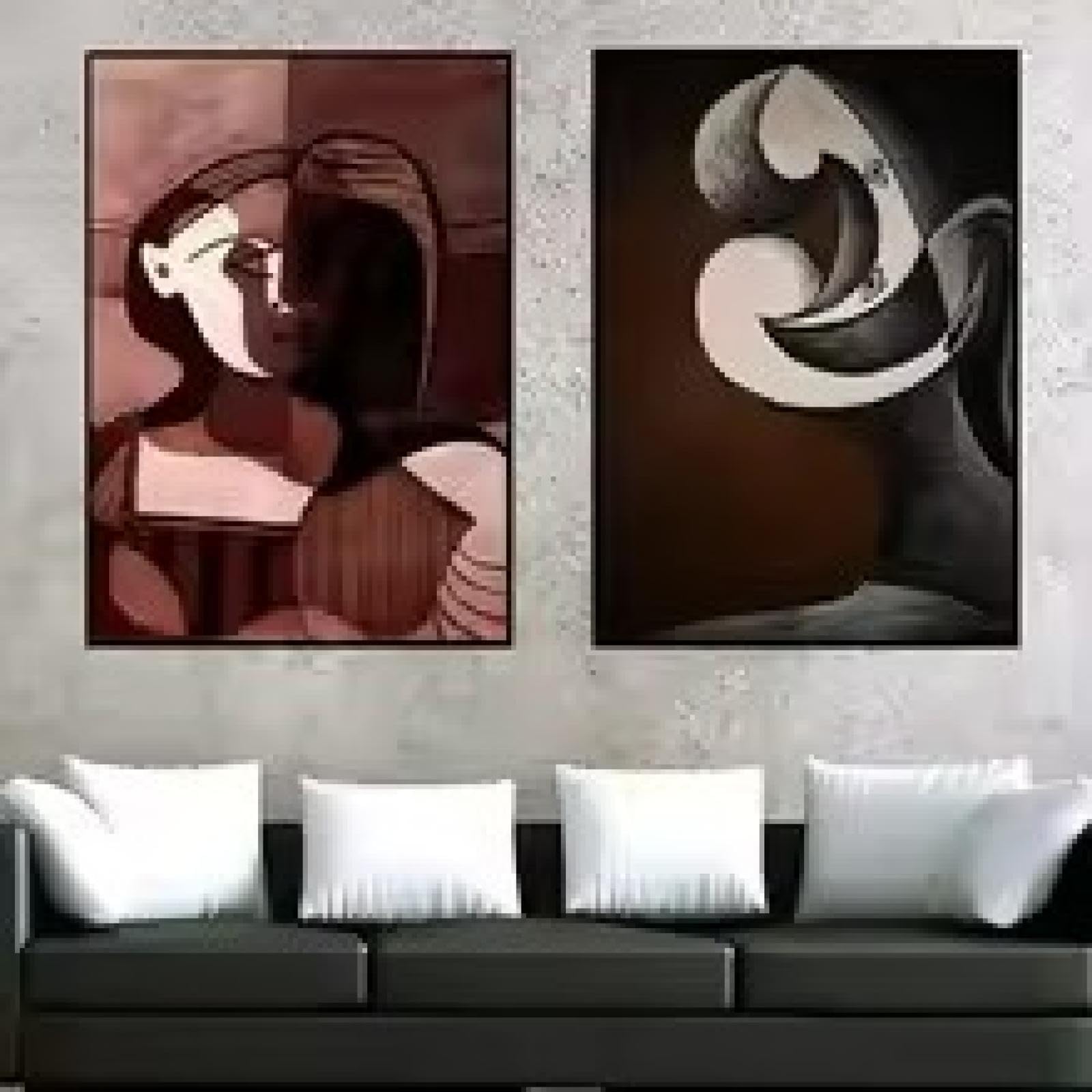 Décoration de salon moderne avec image d'art et personnage - 8
