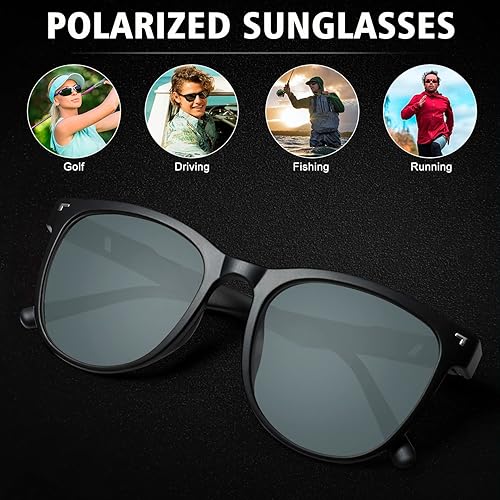 Miniatura 6 de Lentes de sol polarizados para hombres y mujeres, protección UV400, marco TR90, lentes de sol clásicos para conducir y pescar
