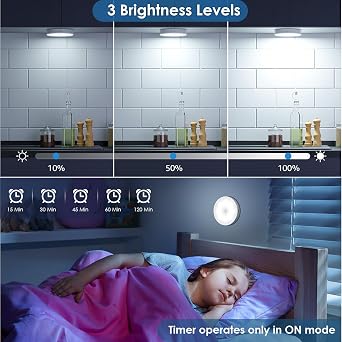 Motion Sensor Puck Light with Remote, Cool White, 12-Pack