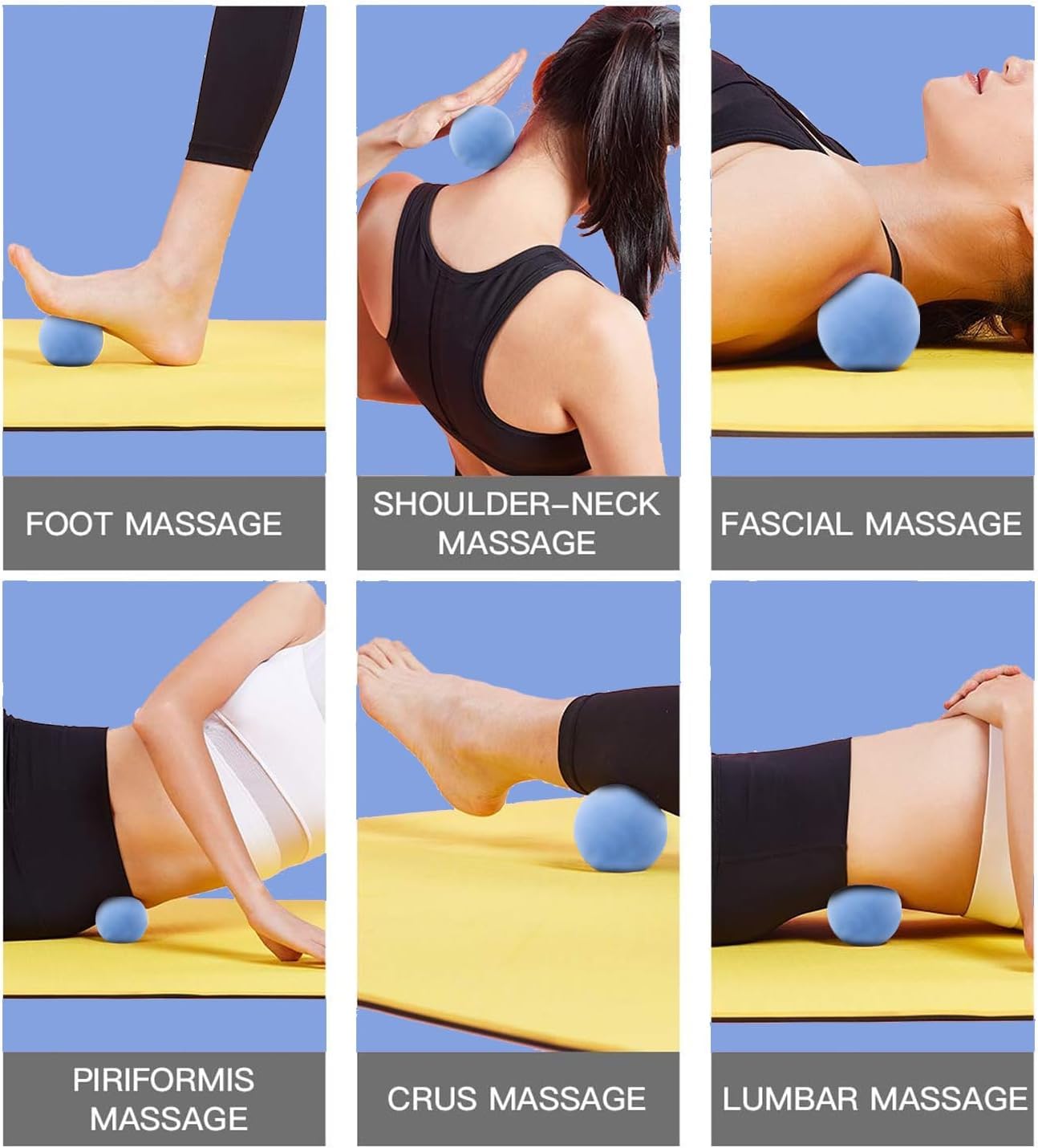 Leosportz Massage Ball for Deep Tissue Therepy - Yoga Larcosse High Density Massager Ball | Trigger Point Therepy Equipment for Pain Relief (Pack of 2 Blue) Leosportz Massage Ball for Deep Tissue Therepy - Yoga Larcosse High Density Massager Ball | Trigger Point Therepy Equipment for Pain Relief (Pack of 2 Blue)