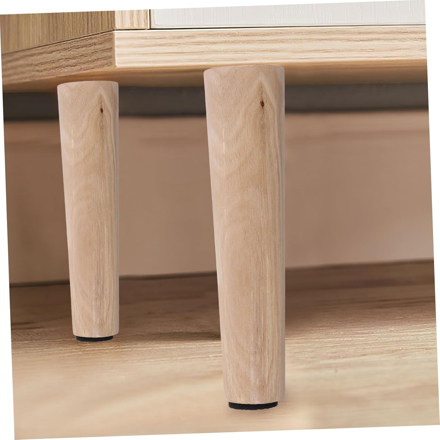 4pcs Wooden Furniture Legs Set Sofa Table Feet Robust Build Easy Assembly