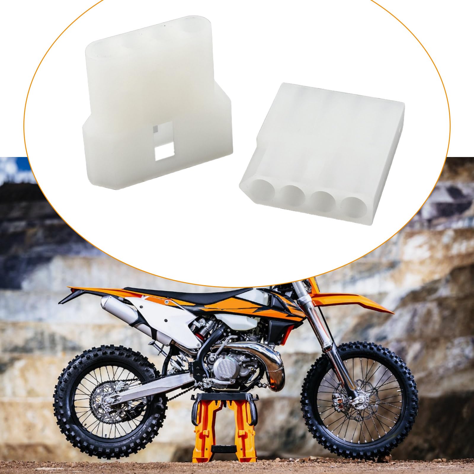 YINETTECH 4pz connettori a 4 pin per faro moto, compatibili con