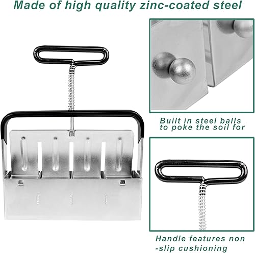 Miniatura 3 de Top Hill Bloqueador de suelo, bloqueador de suelo manual cuádruple de 4 x 2, fabricante de bloques de suelo con mango de agarre cómodo, molde de