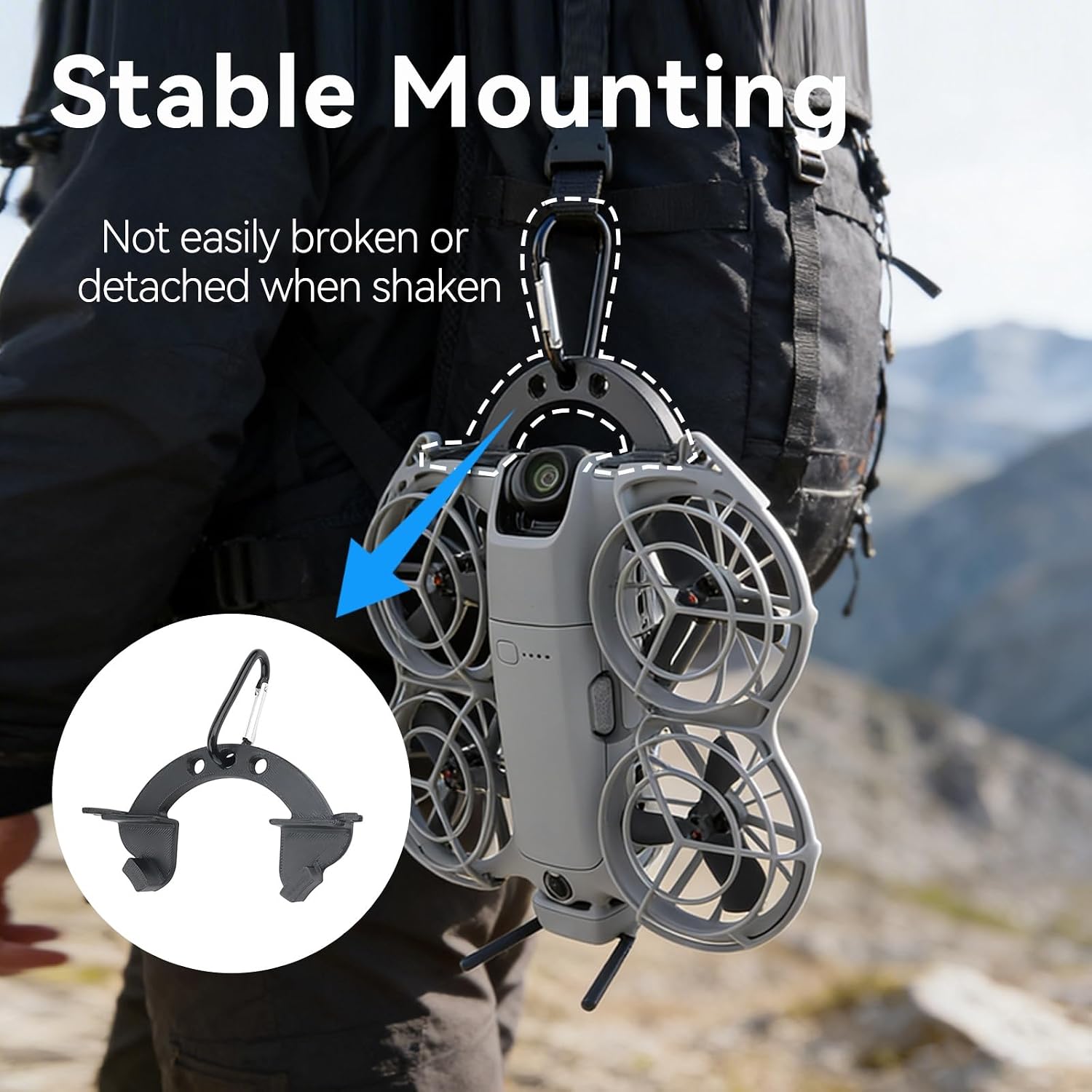 Backpack Clip Hook for DJI NEO 2 Drone Bracket Mount Portable Storage Desktop Wall-Mounting Fixed Hook Accessory, Compact & Lightweight