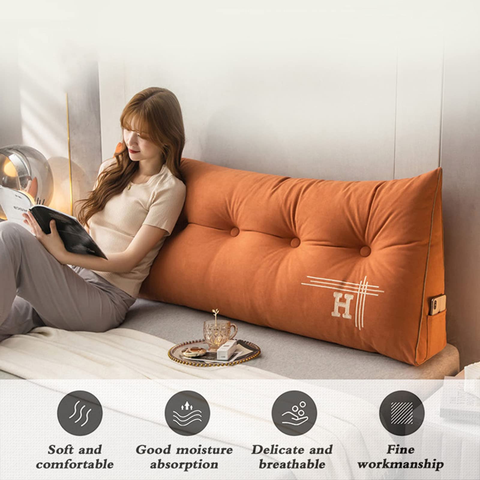 Amazon｜枕まくらクッション三角枕背もたれヘッドボード腰枕