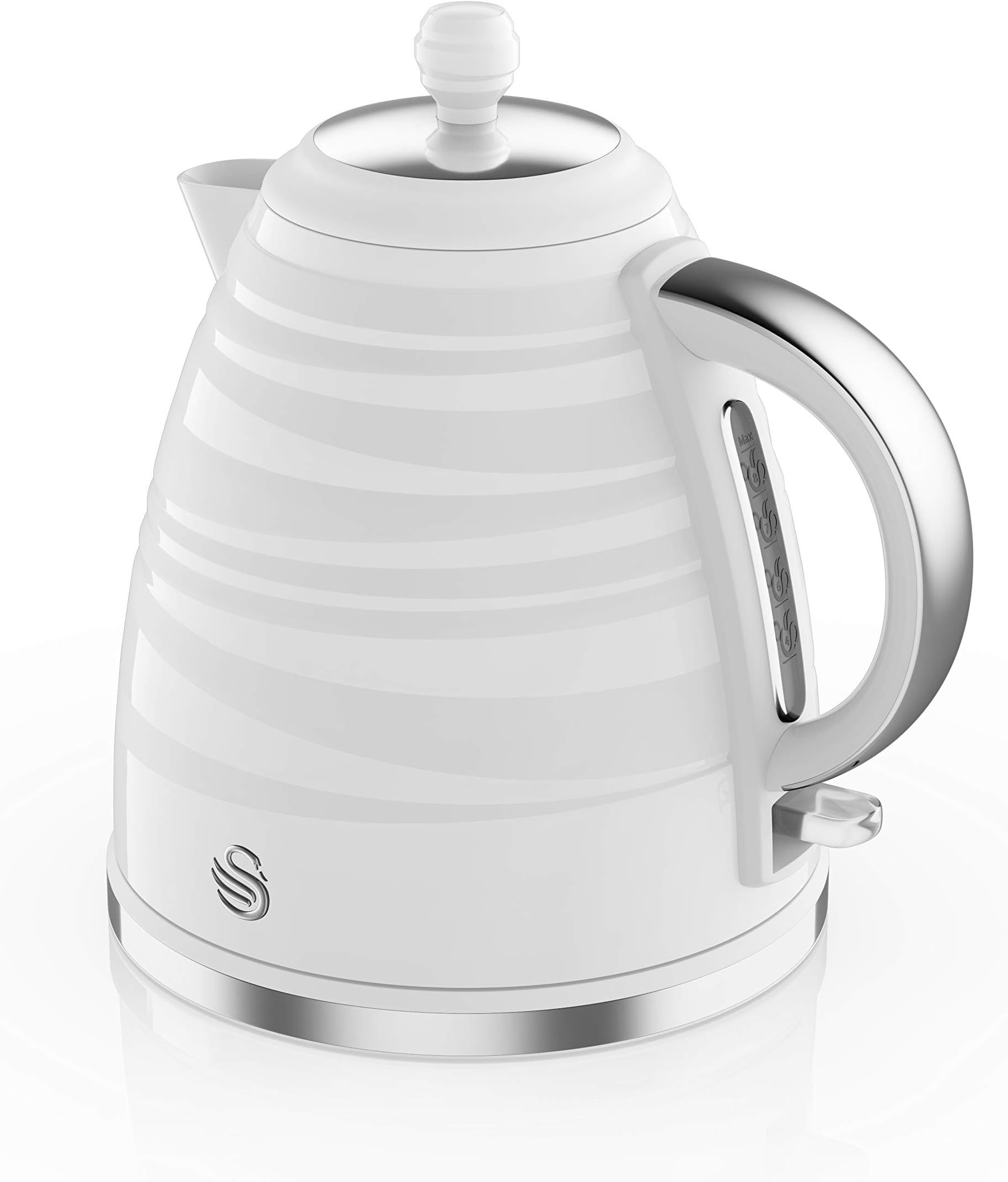Swan, SK31050WN, Symphony 1.7 Litre Jug Kettle with 360 Degree Rotational Base, 3000 Watts, White