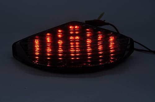 Miniatura 6 de Luz trasera LED de freno para motocicleta, lente transparente con intermitentes integrados, compatible con Ducati 2009-2014 Monstel 696, Monstel