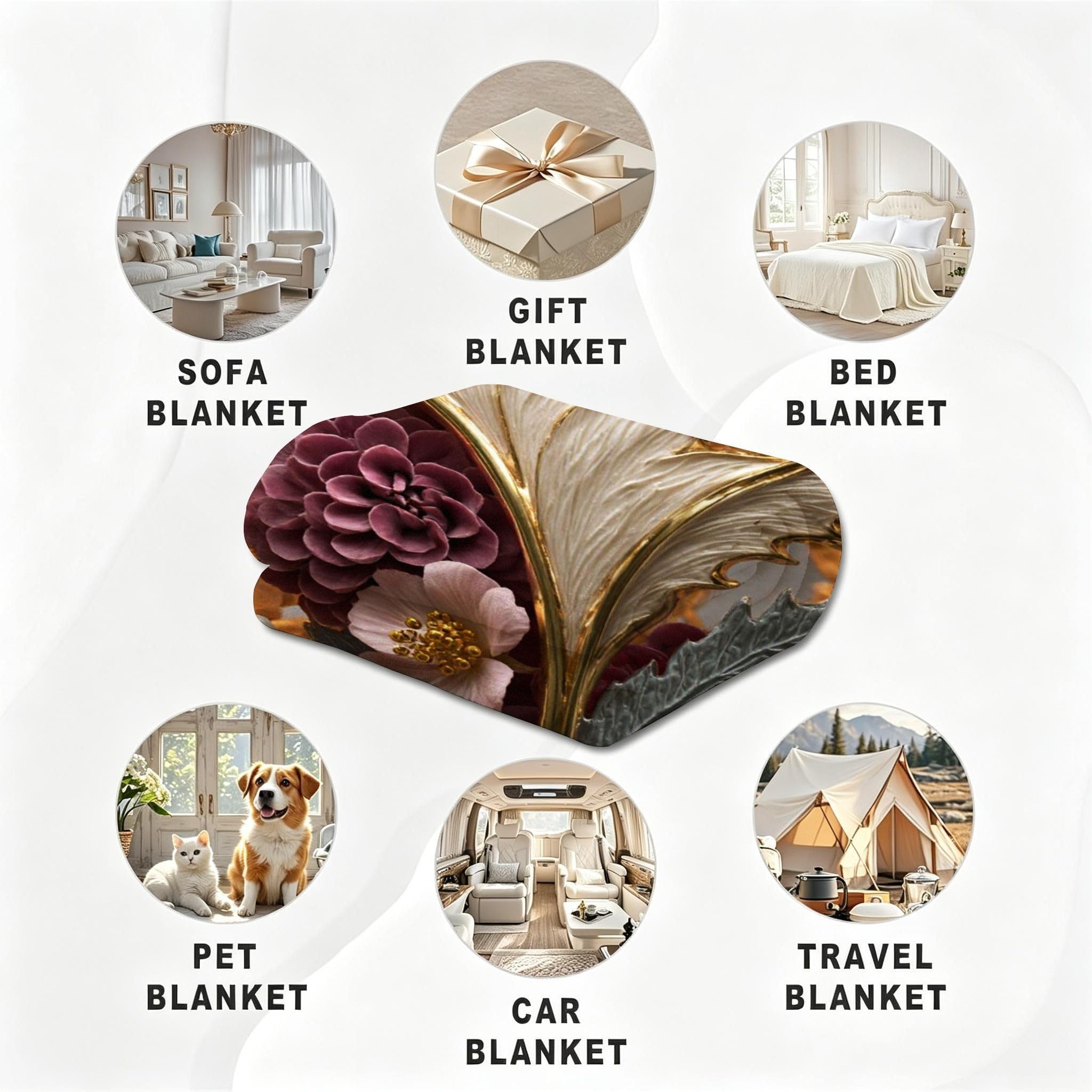 Coperta Pile Matrimoniale 240x260 cm Murales Gialli, Coperta XXL Super Morbida Multiuso Come Copriletto o Plaid da Salotto, Calda e Leggera, Protezione dal Freddo, AW5484