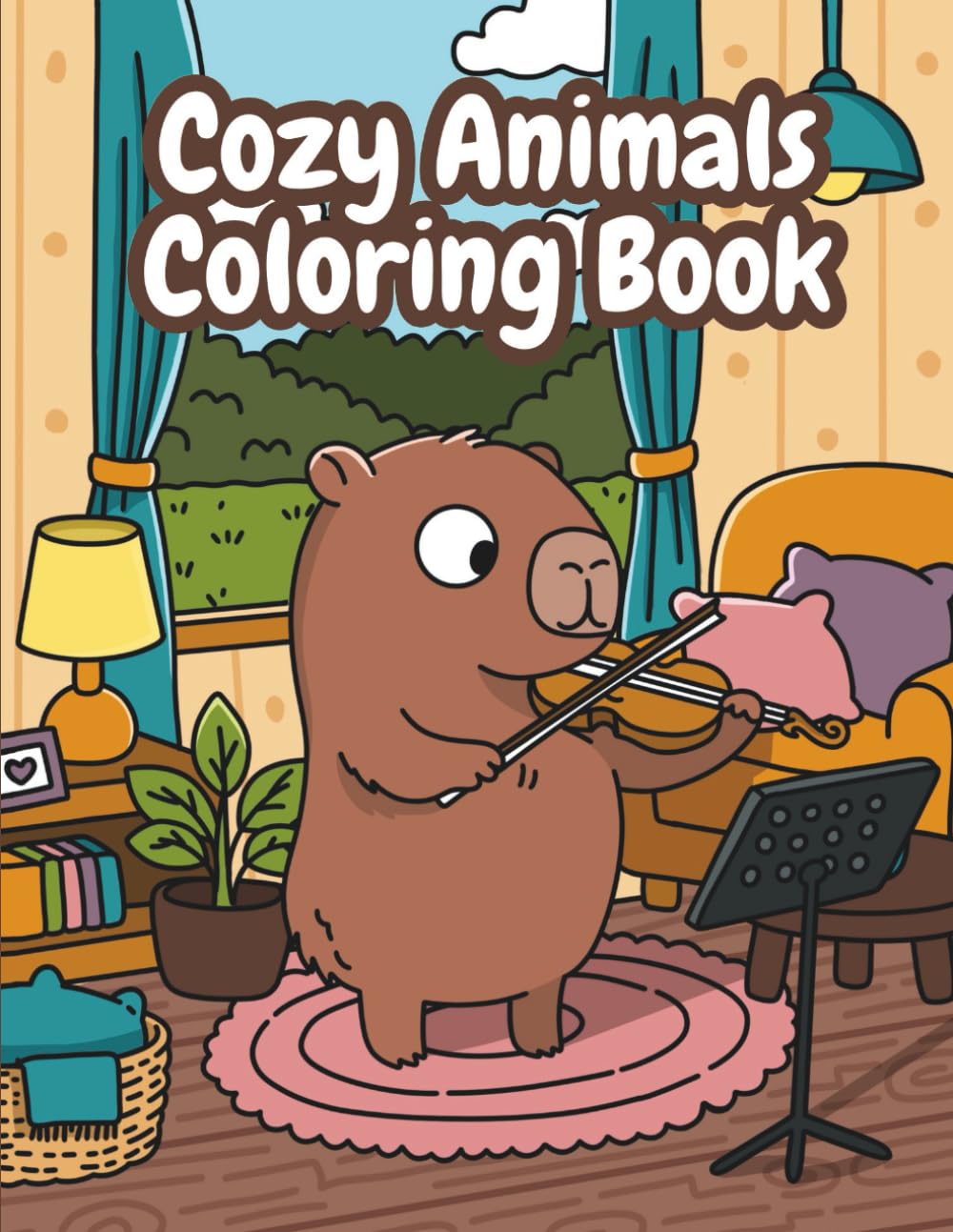 Cozy Animals Coloring Book: A relaxing coloring book with cute animals and peaceful moments