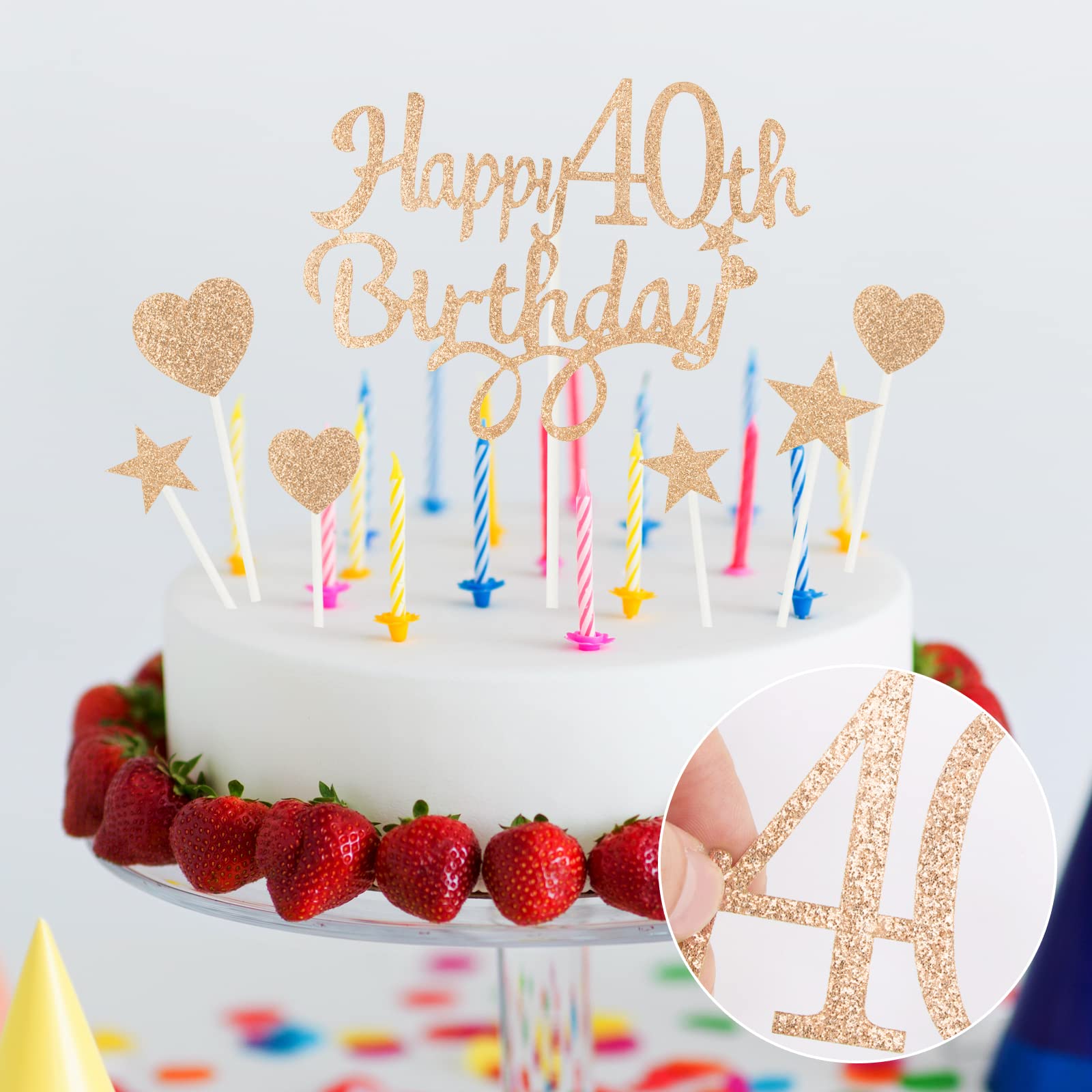 40. Geburtstag Set Mit Strass-Krone & Schärpe – Roségold, Für Frauen, Inkl. Perlennadel