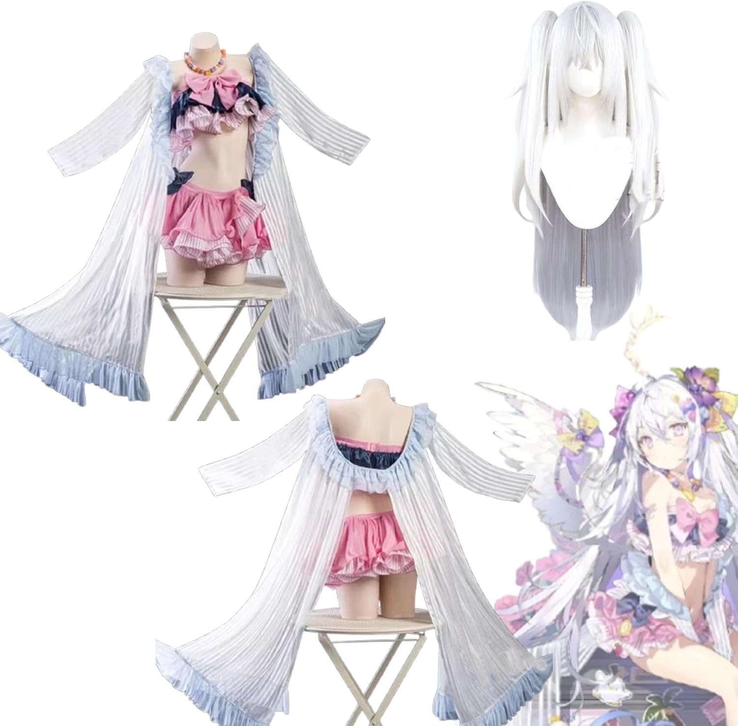 CCOSPEN] ブルーアーカイブ 白洲アズサ コスプレ衣装 水着 【ウィッグ