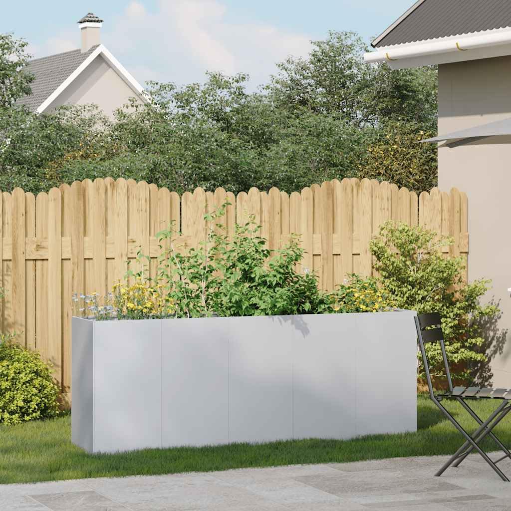 Fioriera In Acciaio Corten 200x40x80cm - Vaso Per Piante, Design Rustico, Per Giardino O Balcone - Foto 2