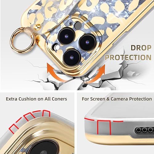 Miniatura 3 de Funda para iPhone 14 Pro Max con función atril para Apple iPhone 14 Pro Max de 6.7 pulgadas (patrón de piel de leopardo)