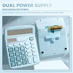Basic Standard Calculators 12-Digit, Desktop Calculators with Big Button | Standard Function Calculator with Large LCD Display for Office, Home & Business Use, Automatic Sleep (Blue)