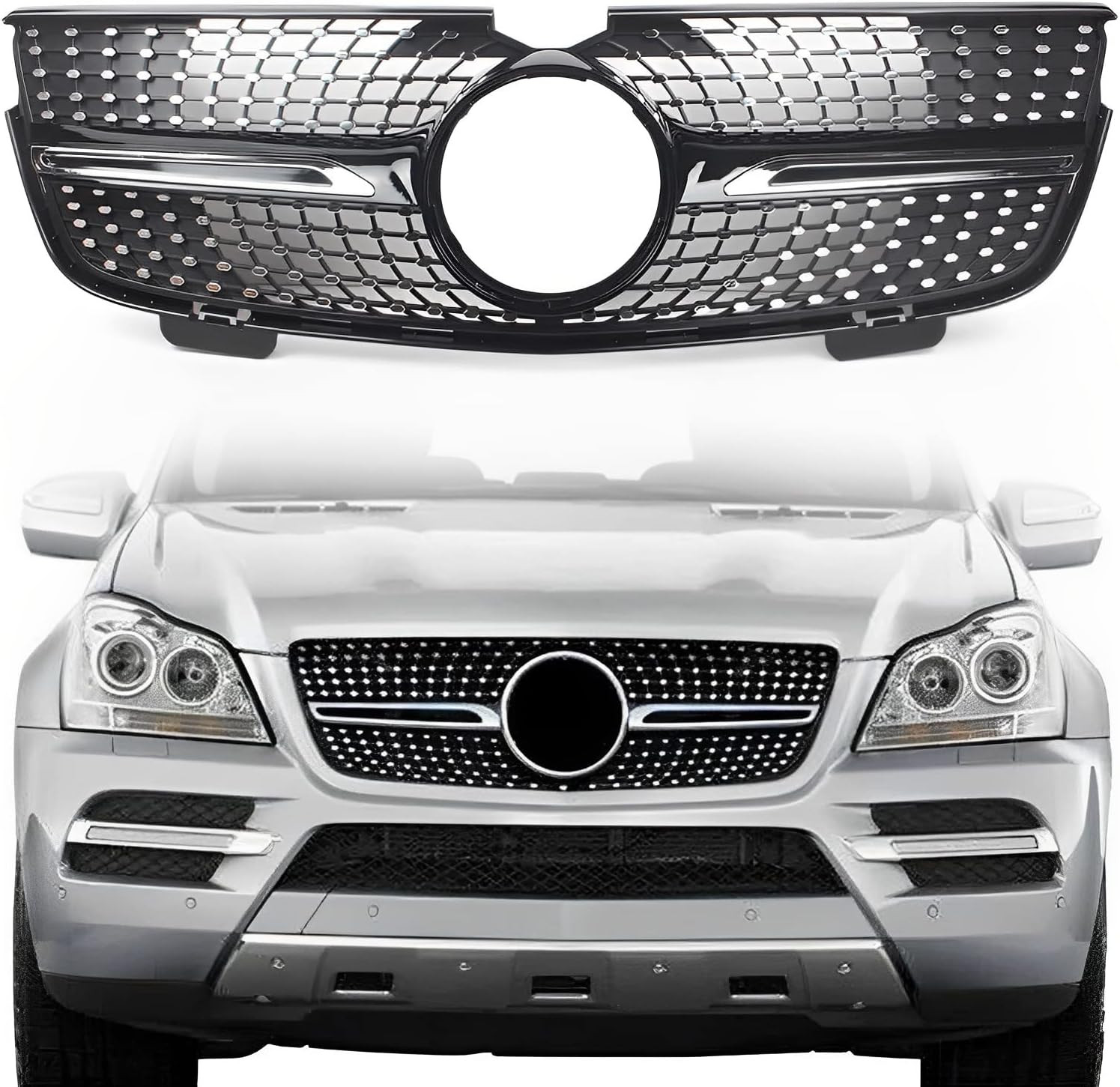 Amazon.com: FINMOKAL Front Grille Grill For Mercedes Benz X164 GL Class ...