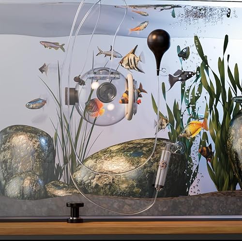Miniatura 3 de TankMatez 4.25 Inch Hydraulic Bubble Aquarium Acrylic Fish Trap With Floating Trap Door