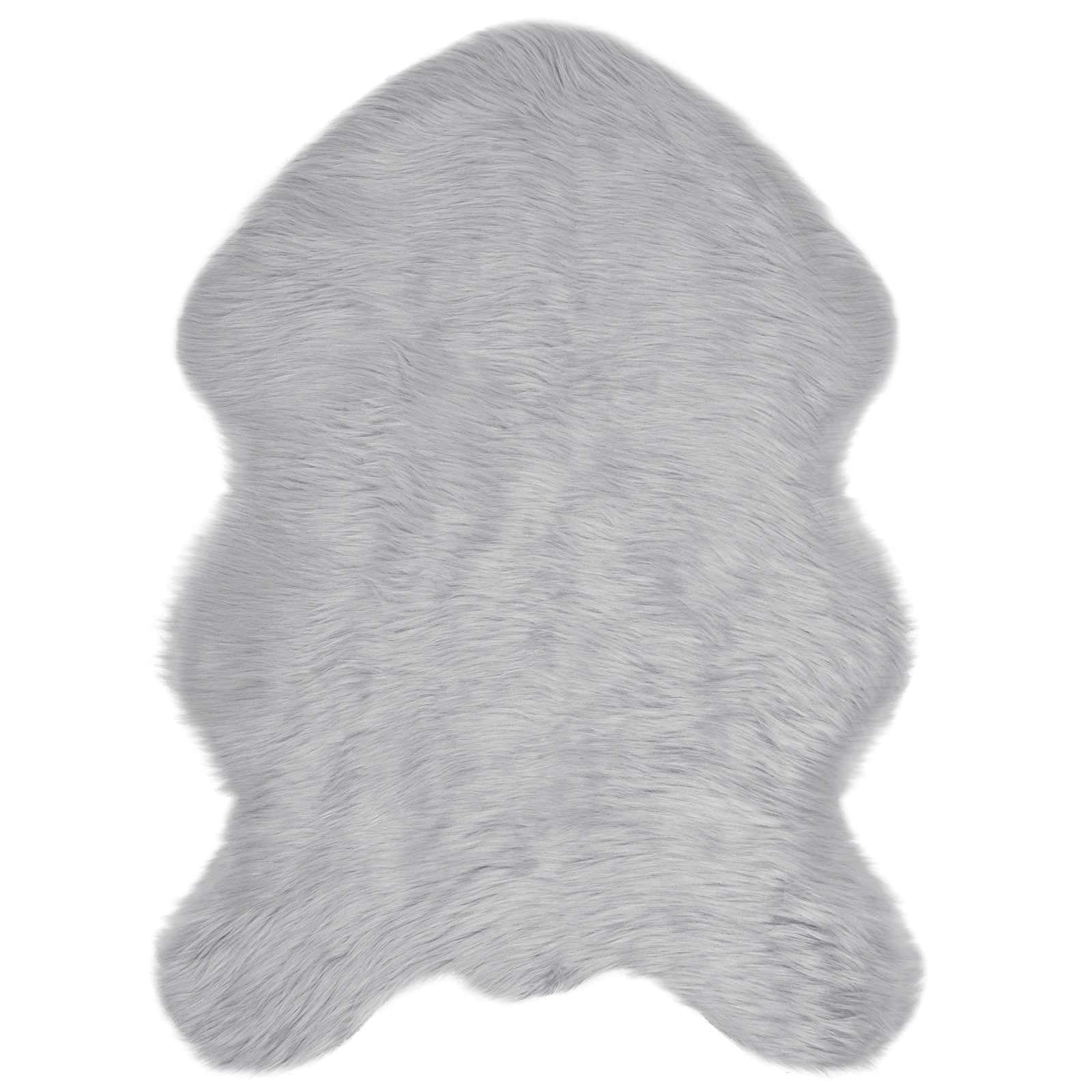 Tapis en fausse peau de mouton gris 60x90 cm tapis salon moderne