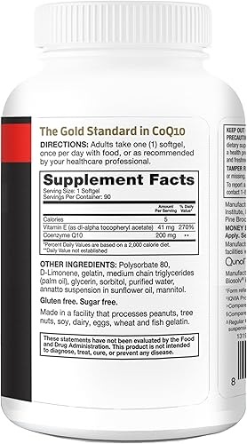 Miniatura 7 de Qunol Cápsulas blandas CoQ10 de 200 mg, Ultra CoQ10 Suplementos de coenzima Q10 de ultra alta absorción Suplemento antioxidante para la salud