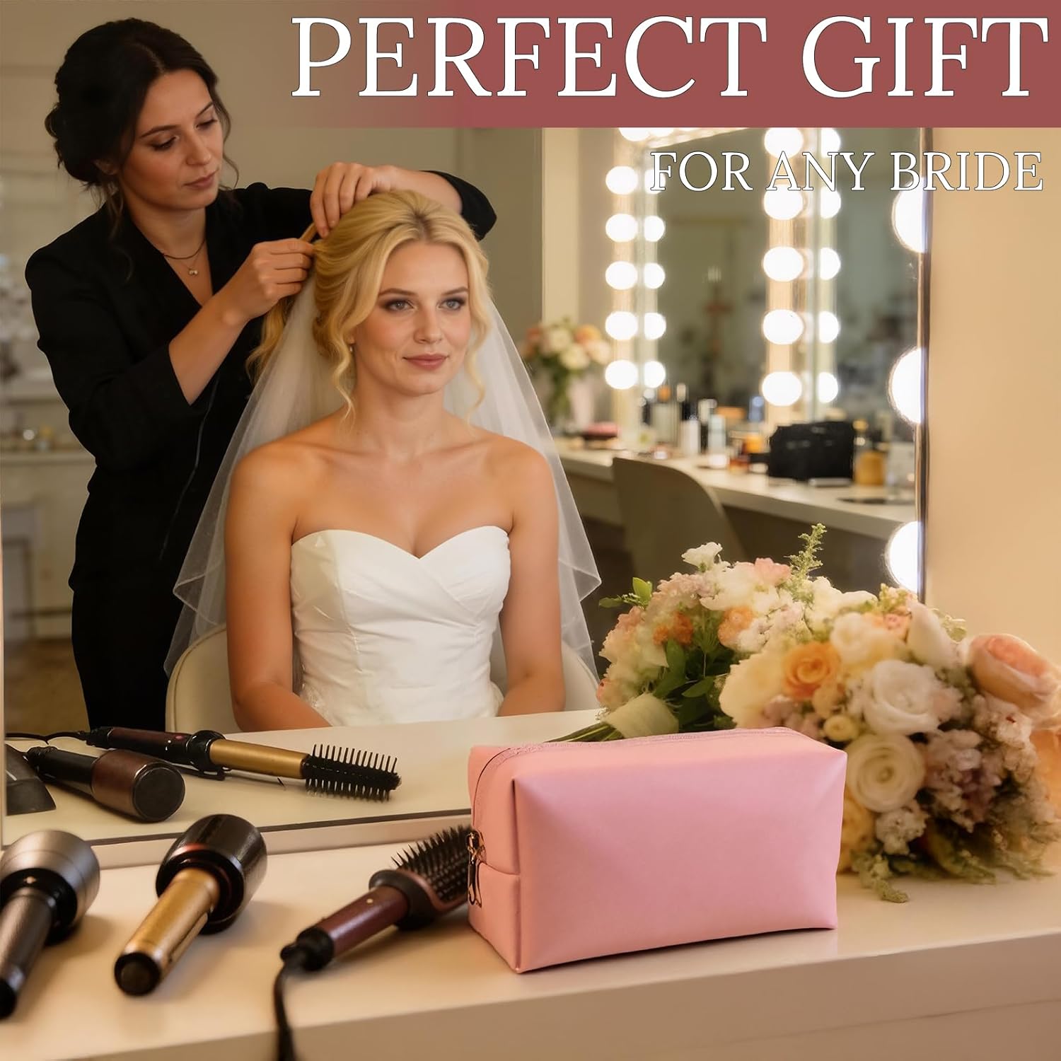 Bridal Emergency Kit for Wedding Day, Wedding Essentials Supplies Emergency Kit for Women, Must-Have 40+ Essentials Travel Kit with Makeup Bag