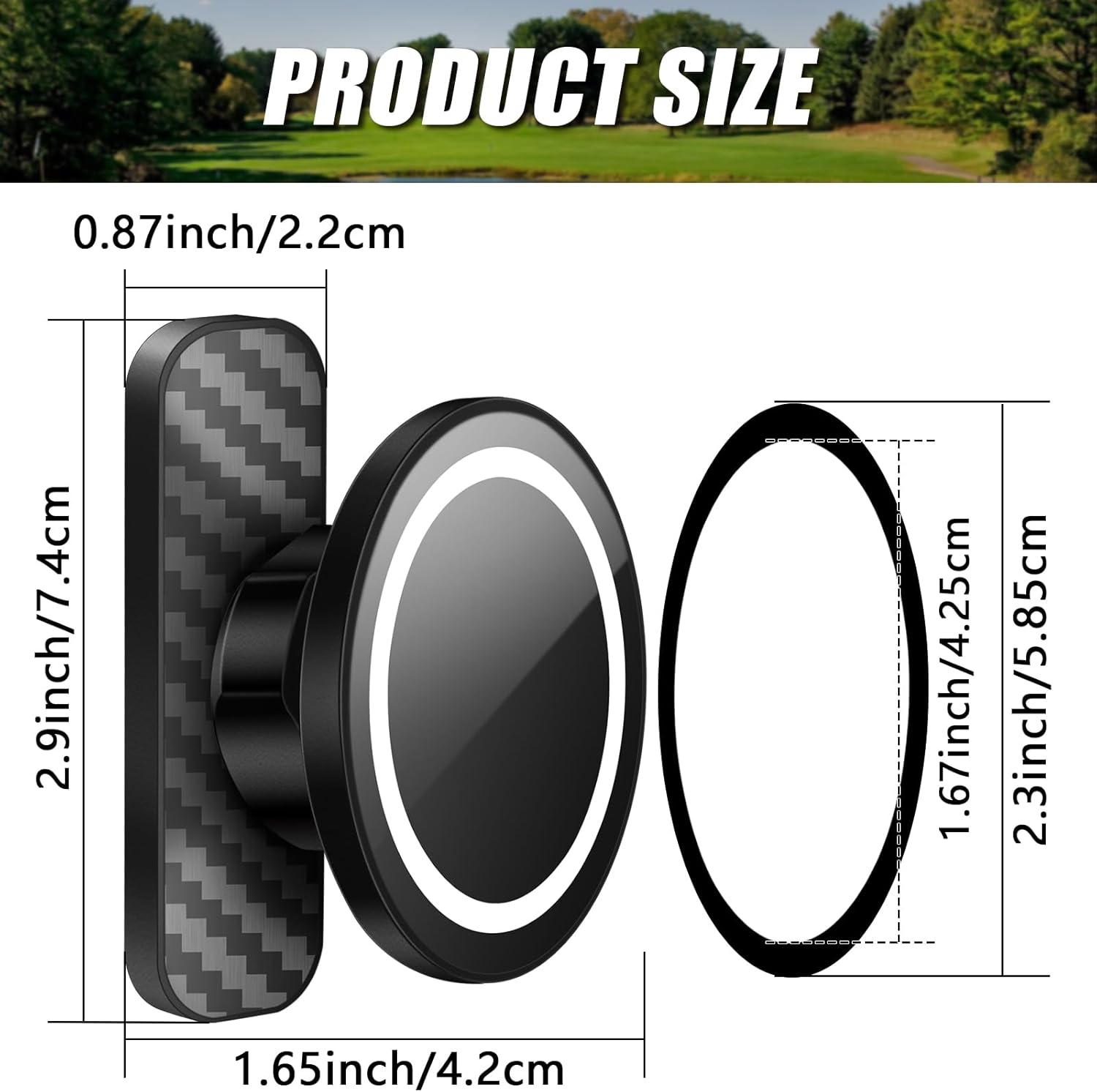 Magnetic Golf Cart Phone Holder, Magnetic Phone Mount for Gym Compatible with MagSafe iPhone 12-17, Ultra-Strong Magnets Phone Holders Fits EZGO, Yamaha, Icon Golf Cart Aaccessories Essentials - Image 2