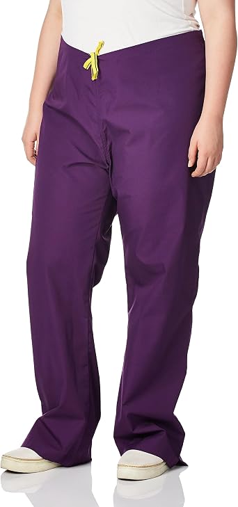 WonderWink Womens Origins Sierra Scrub Pant, Eggplant, Small/Tall