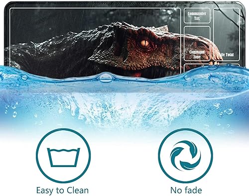 Miniatura 7 de Tapete de juego para MTG Card Playmat TCG, tapete de escritorio de 24 x 14 pulgadas, tapete cosido para Commander Board RPG CCG Game Magic The