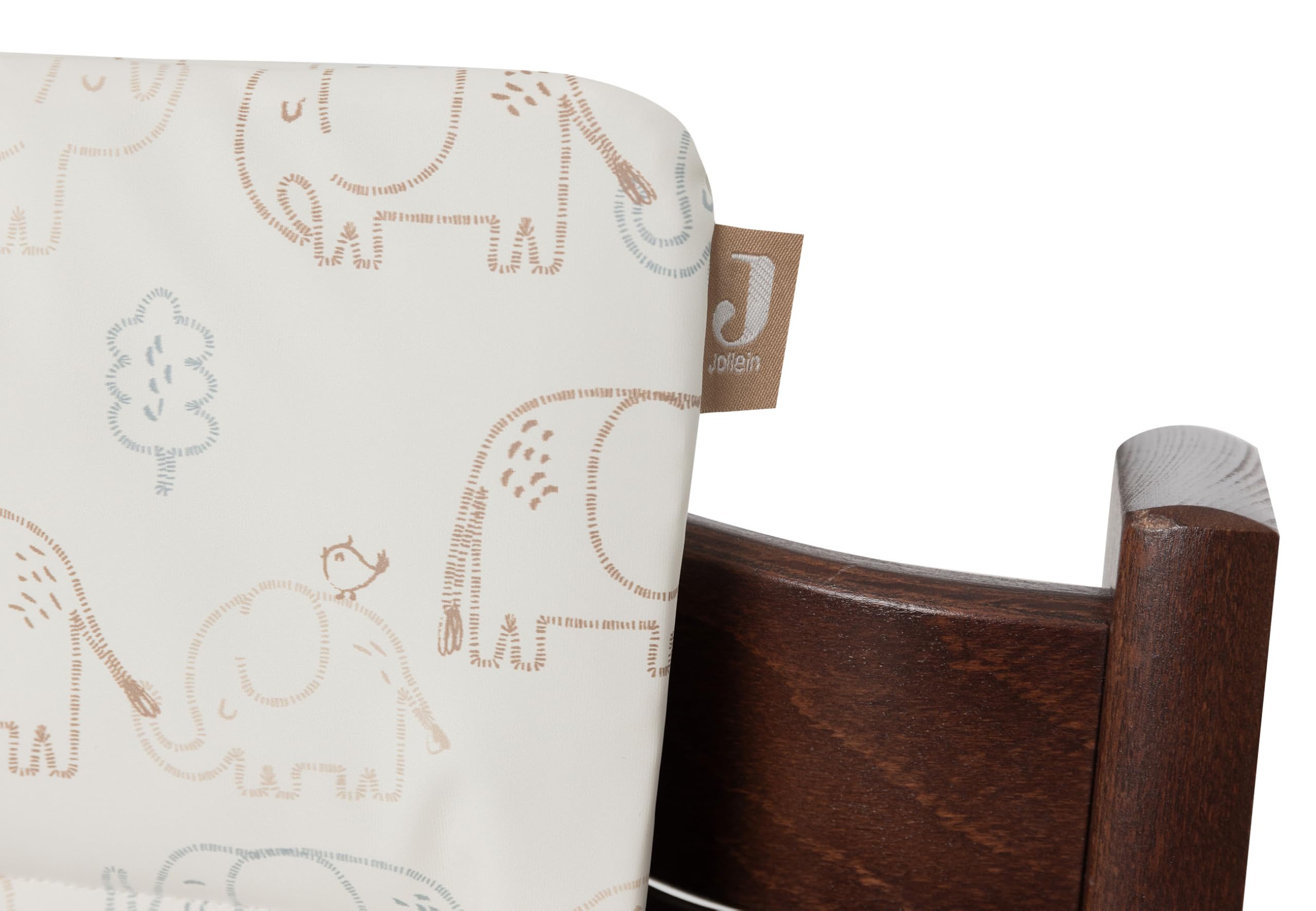 Jollein Sitzverkleinerer für Hochstuhl – Elephant Tales – Leicht Abwischbar – Sitzkissen Hochstuhl – 27x45x2 cm