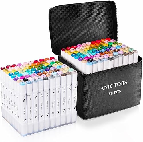 Marcadores de alcohol de 262 colores con soporte base, marcadores de dibujo artístico, perfectos para estudiantes, niños y adultos, cómics, bocetos,
