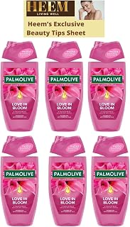Body Wash Bundle Contains Palmolive Flower Field Shower Gel - Love In Bloom 250ml x6 & Heem’s Exclusive Beauty Tips sheet