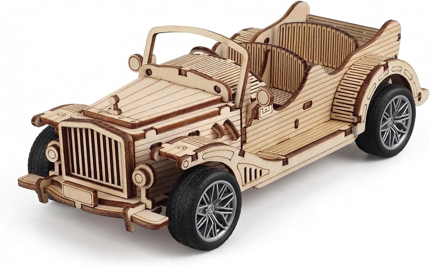Puzzle 3D drewniane dla dorosłych, zestawy modeli mechanicznych samochodów do zbudowania, zestaw do samodzielnego montażu pojazdów z funkcją cofania, kreatywny prezent urodzinowy dla