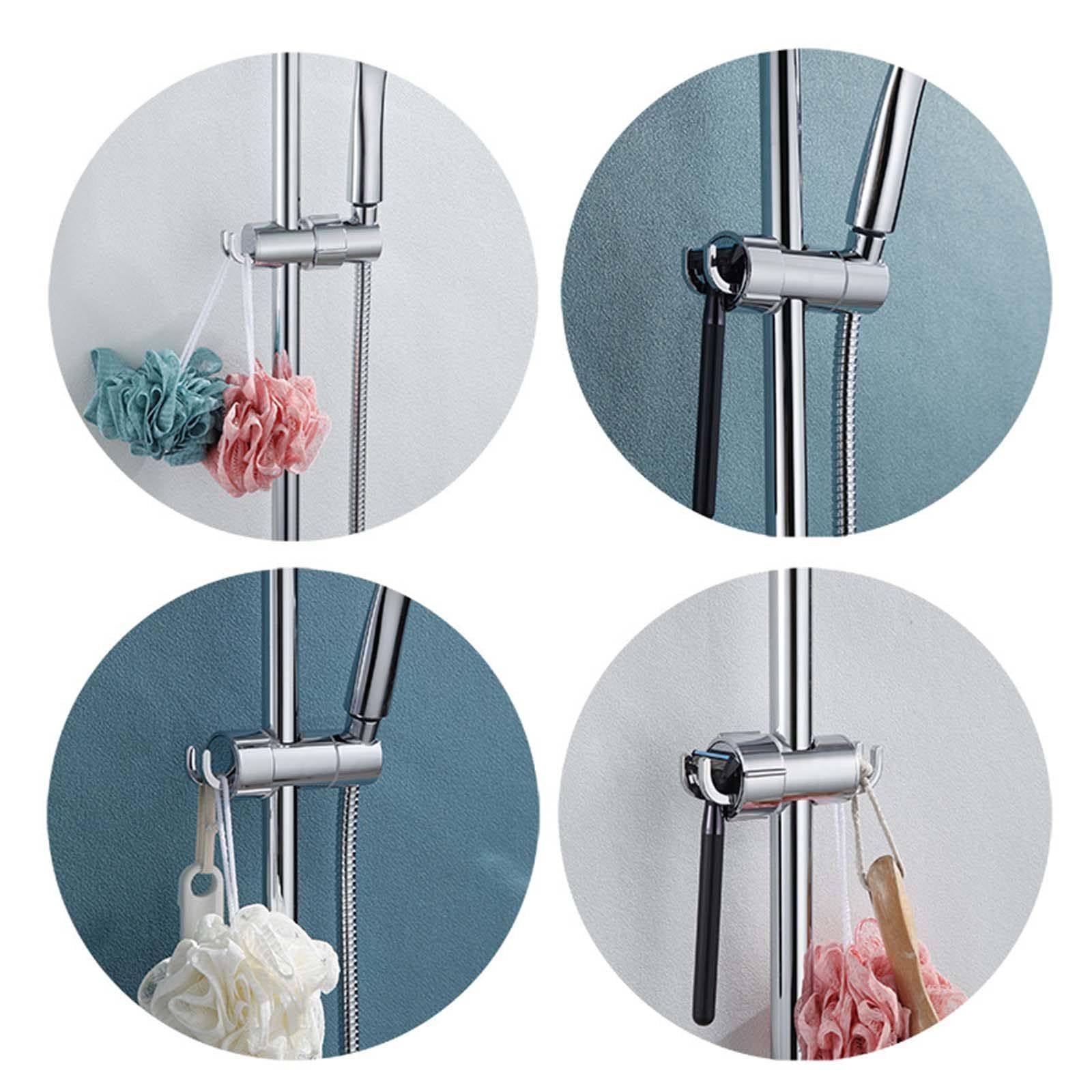 Soporte Ducha Pared Ángulo Ajustable Soporte Alcachofa Ducha Gris Pistola Soporte Ducha Altura Ajustable Soporte de Ducha Instalación Rápida Soporte para Ducha para Poste de Ducha con Gancho