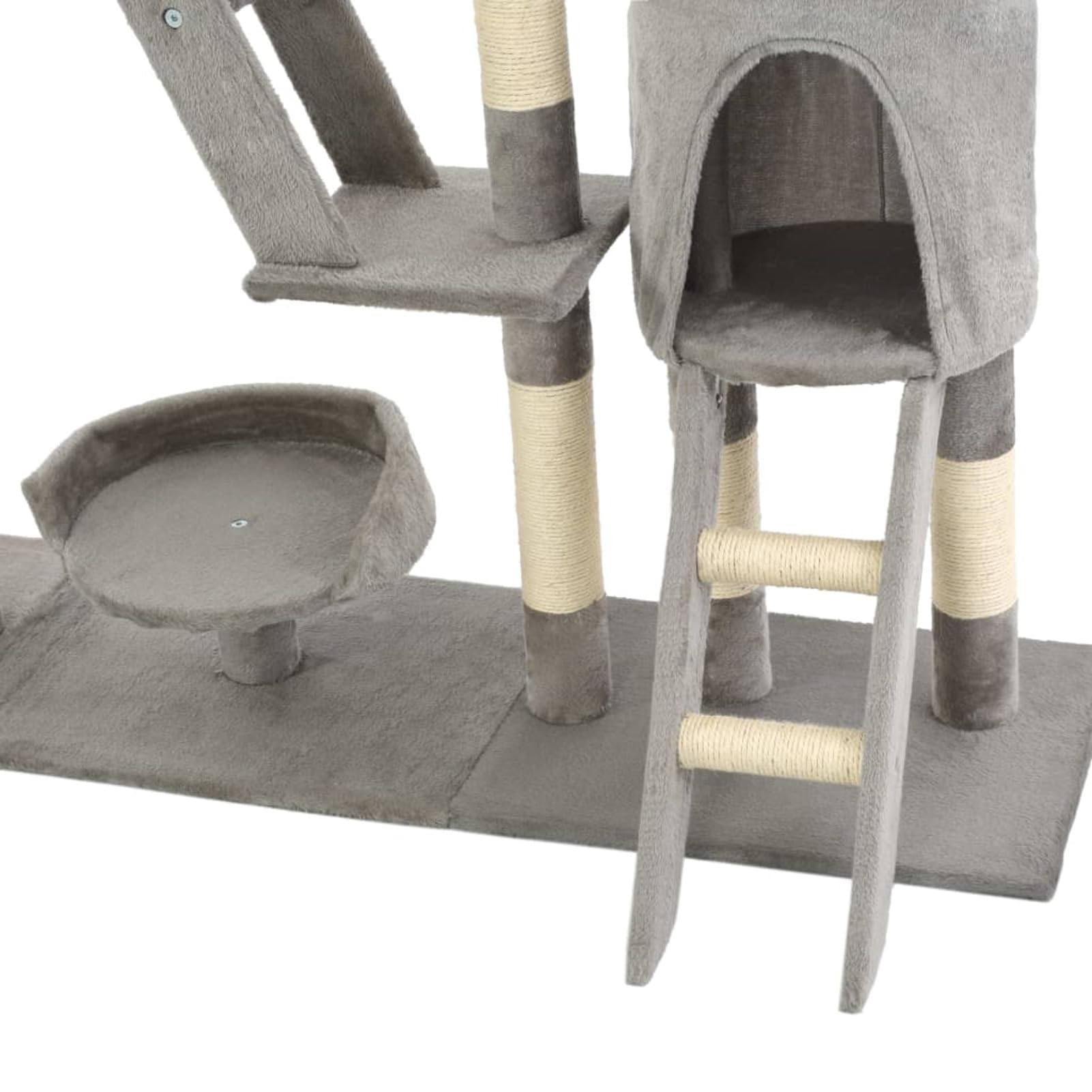 ShGaxin Skrobaczka dla kota z sizalowym słupkiem, kotem, akcesoria dla kotów, rozrusznik dla kotów, drapak dla kotów, 230-250 cm, szary