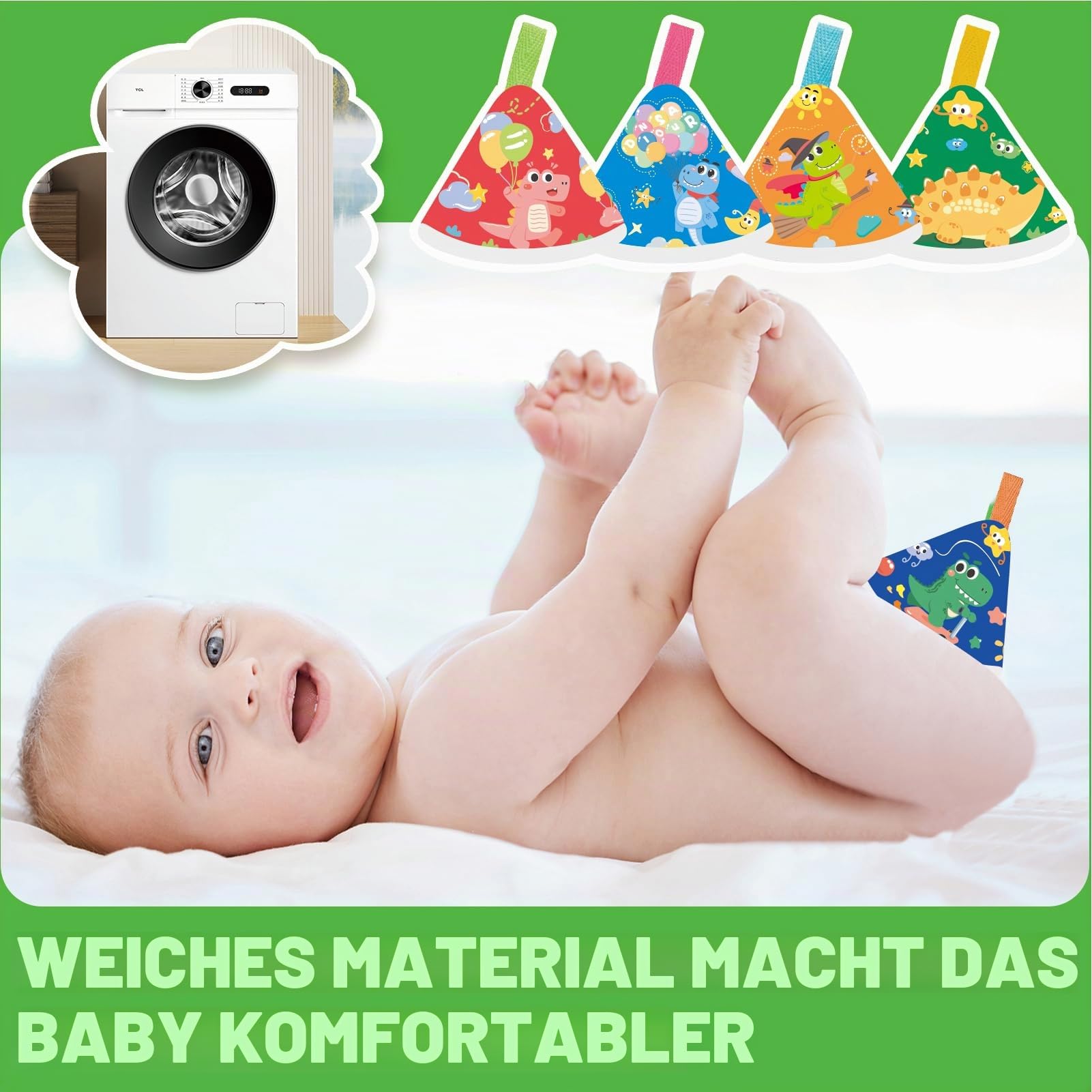 20 Stück Baby Boy Pee Shield Cover Pee Covers Portable Pee Cap Reusable Pee Covers for Strong Water Absorption Diaper Changing Accessory for Boys Cartoon Dinosaurier