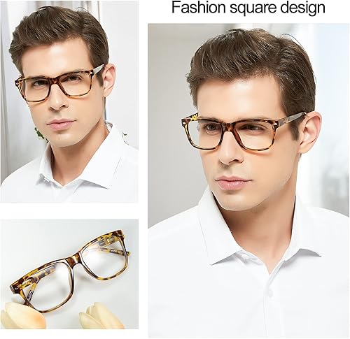 Miniatura 7 de MARE AZZURO Lentes de lectura de marco grande para hombre, lector cuadrado 1.0 1.5 2.0 2.5 3.0 3.5 4.0 5.0 6.0