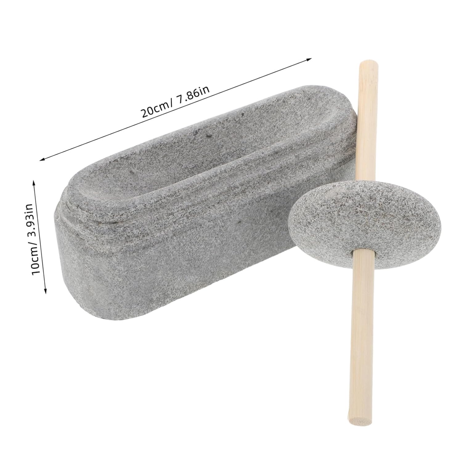 Alipis Natural Stone Mortar and Pestle Set Grey Handmade Bowl for Spices and Traditional Chinese Medicine Manual Stone Mill for Versatile Crushing and Easy Cleaning