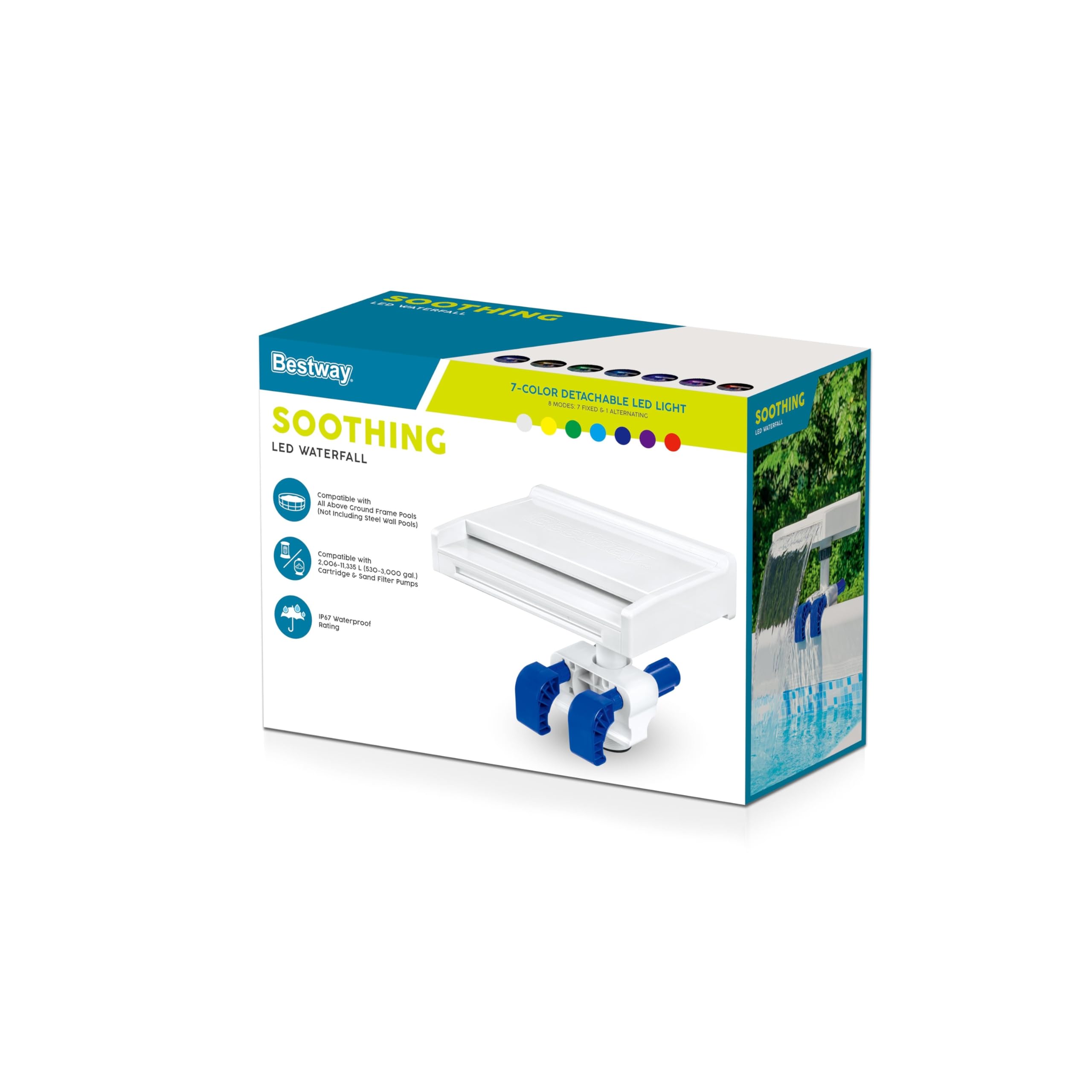 Bestway 58619-6 Cascata rilassante con LED per piscina