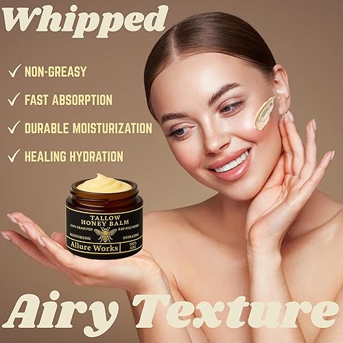 Miniatura 5 de Bálsamo de sebo de ternera alimentada con pasto y miel silvestre cruda, crema hidratante natural batida para el cuidado de la piel seca - Bálsamo